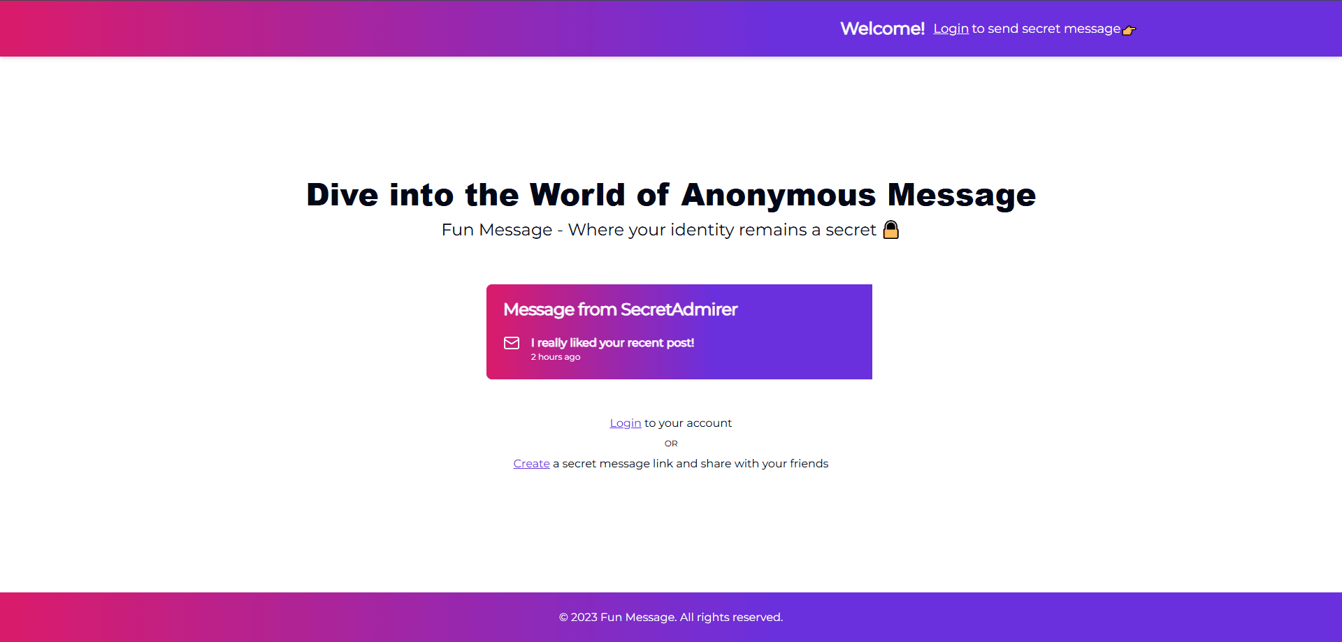 Anonymous Message Board