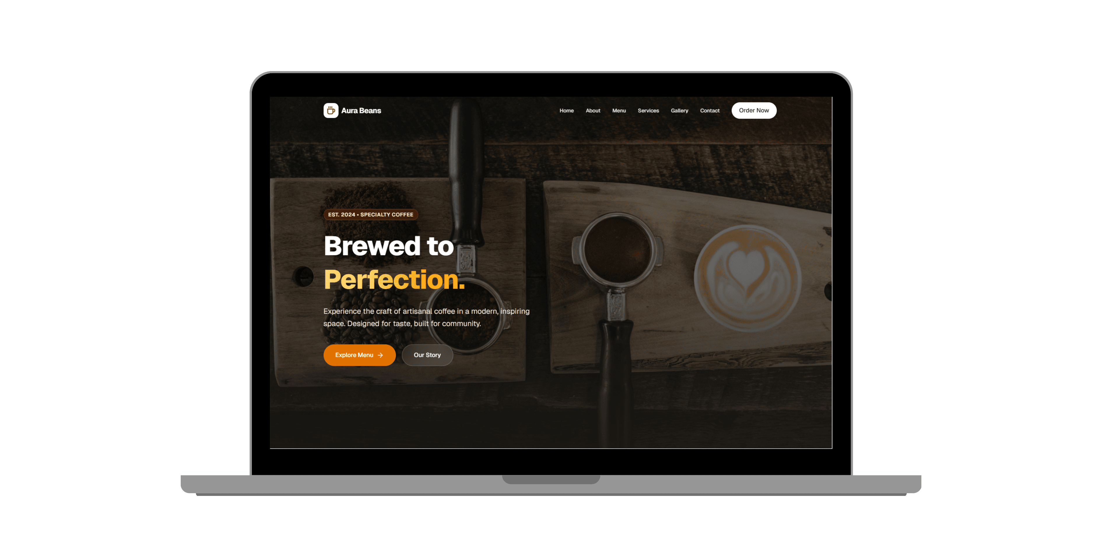 Aura Beans Coffee Shop Website