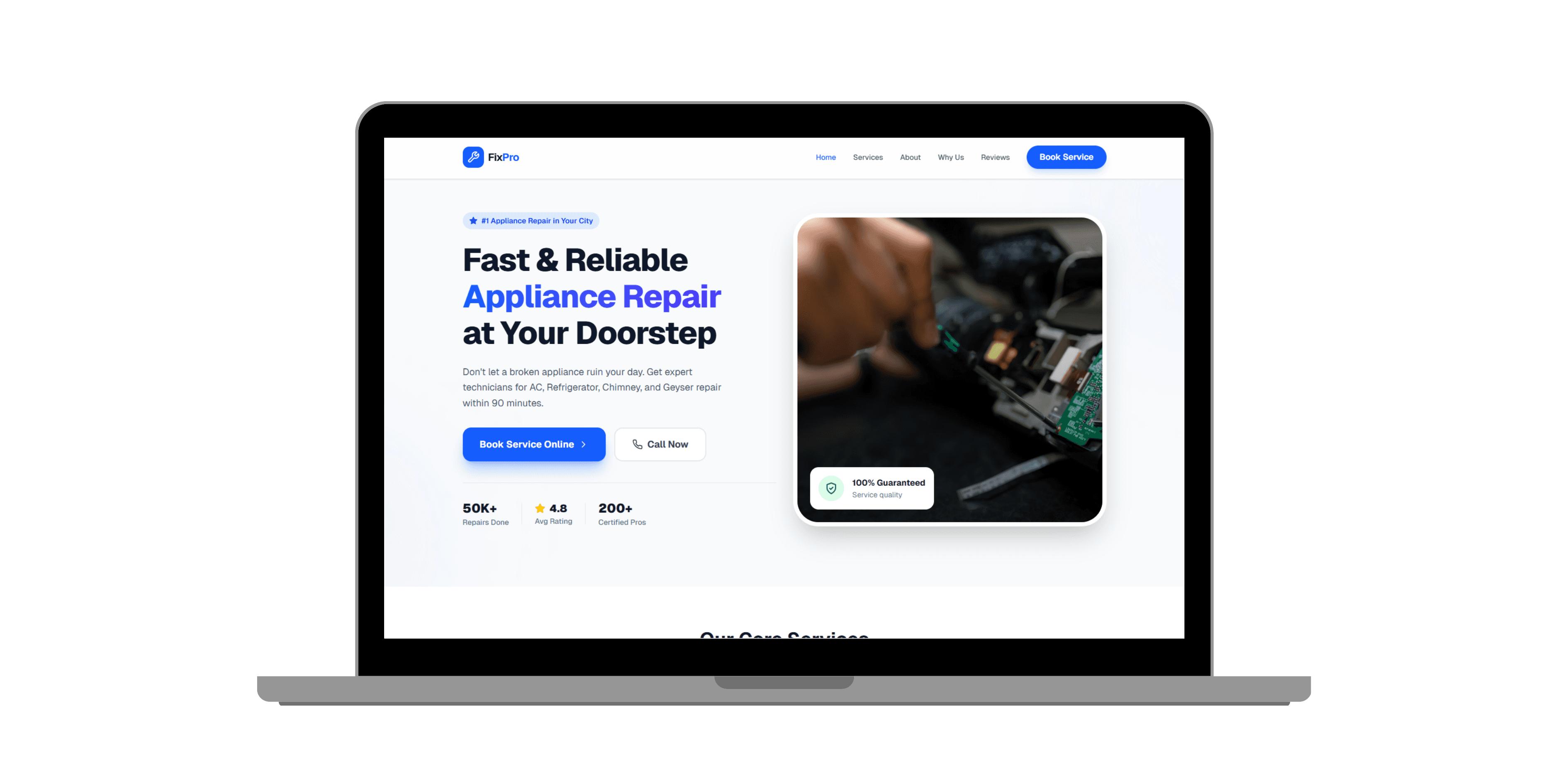 FixPro Appliance Repair Service Website